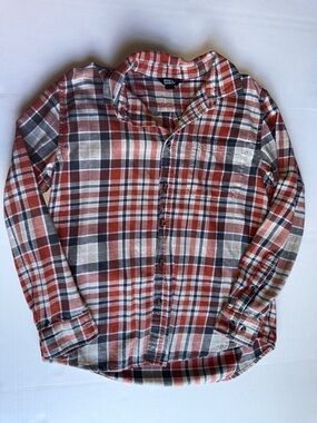 VTG Eddie Bauer Autumn Plaid Flannel - Earth Tones - Size L